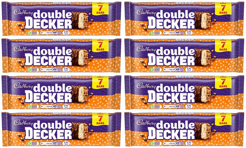 8 x Cadbury Double Decker Snacksize 7pk - 261GM