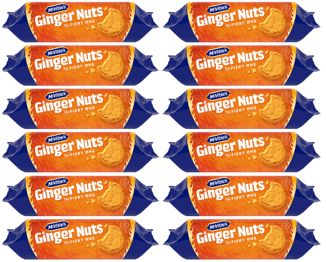 12 x Mcvities Ginger Nuts - 250GM