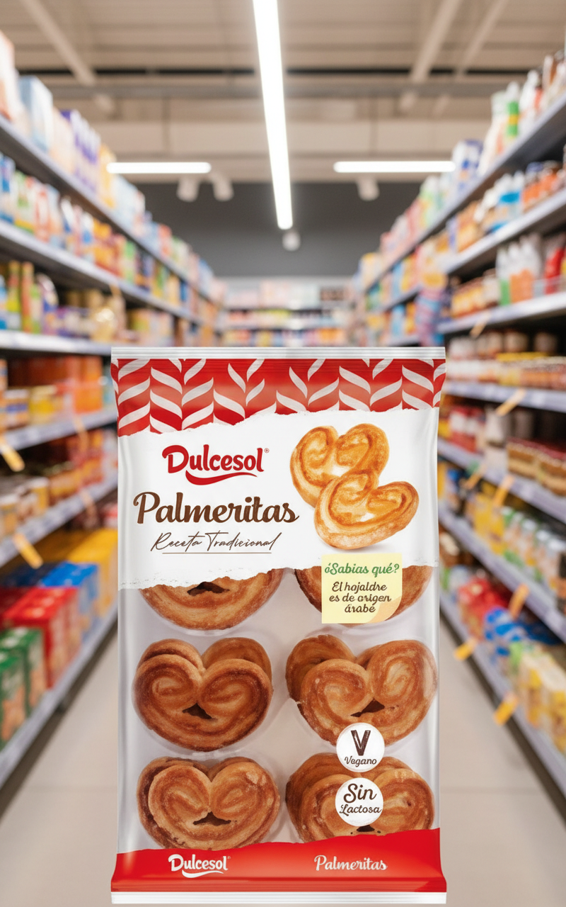 13 X Dulcesol Palmier Puff Pastry 16 Pack (180G)
