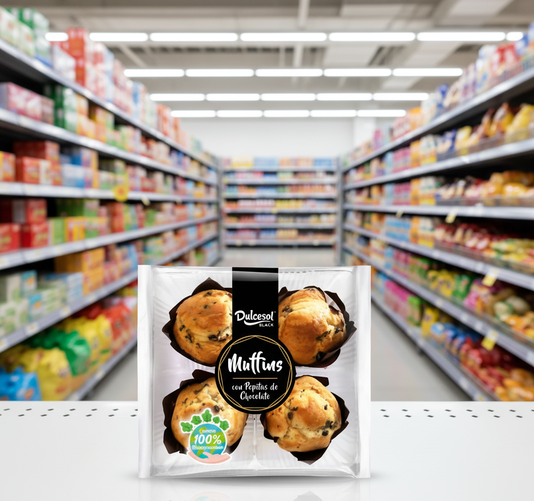 7 x Dulcesol Choc Chip Muffins 4 Pack - 300Gm