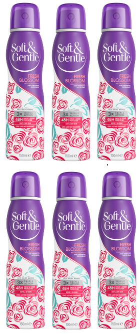6 x Soft & Gentle Fresh Blossom - 150ML