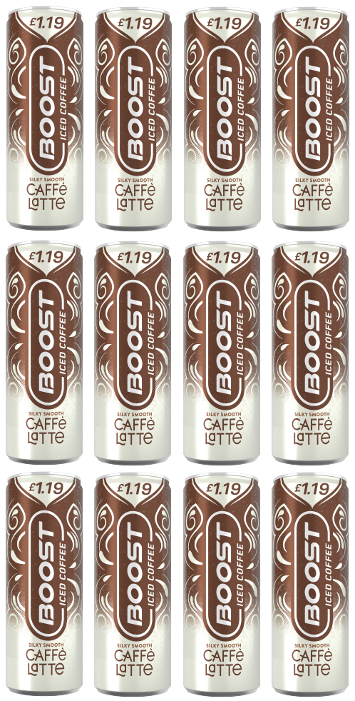 12 x Boost Iced Coffee Caffe Latte - 250Ml