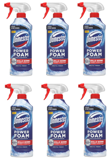 6 x Domestos Power Foam Arctic Fresh - 450Ml
