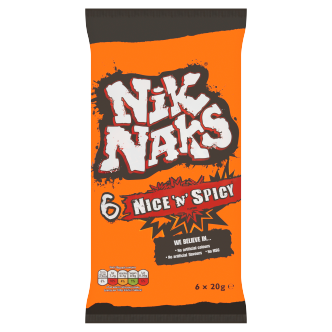 24 X Nik Naks Nice N Spicy 6Pk 6X20GM
