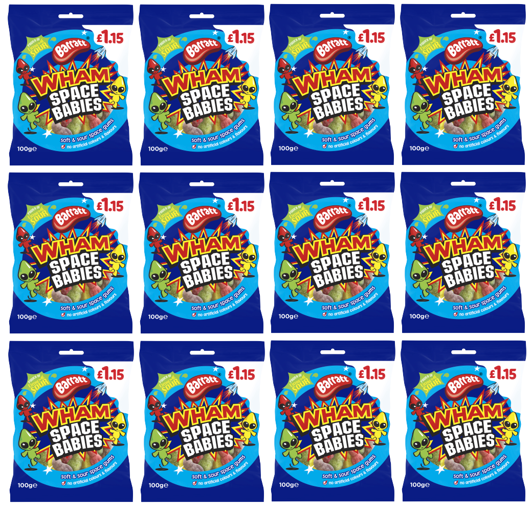 12 x Wham Spacebabies £1.15 Pmp - 100G