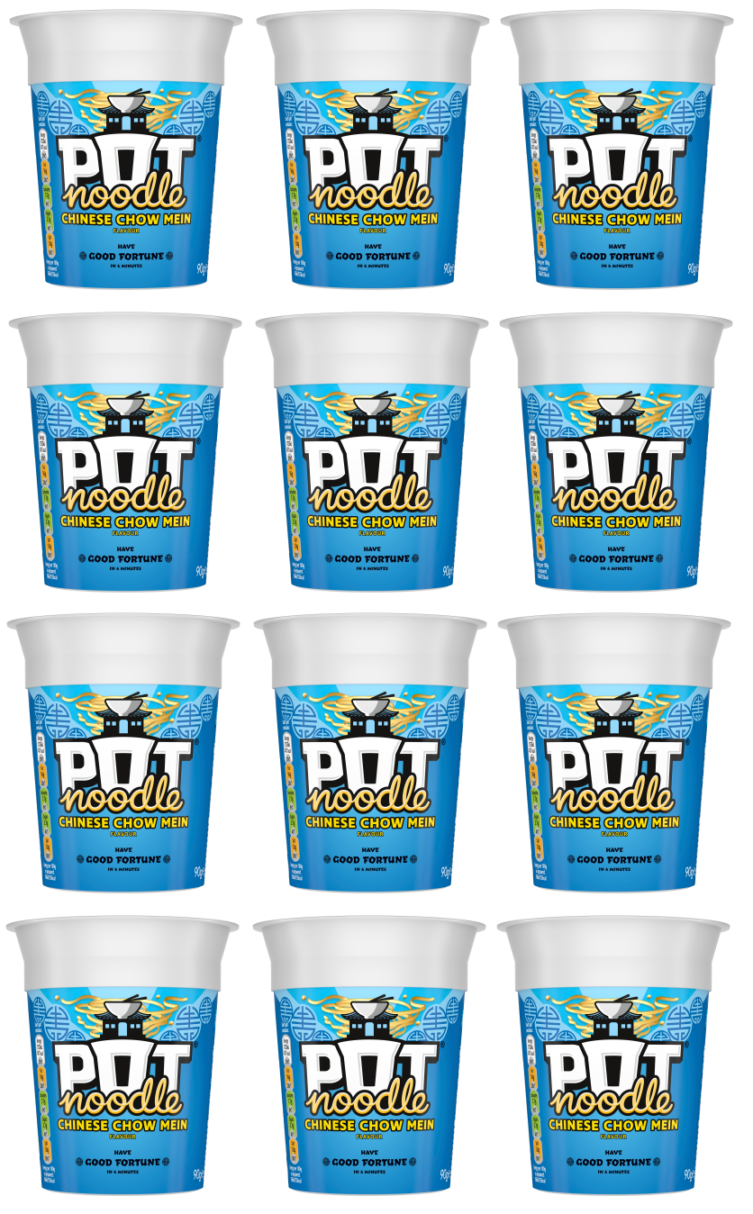 12 x Pot Noodle Chinese Chow Mein - 94G
