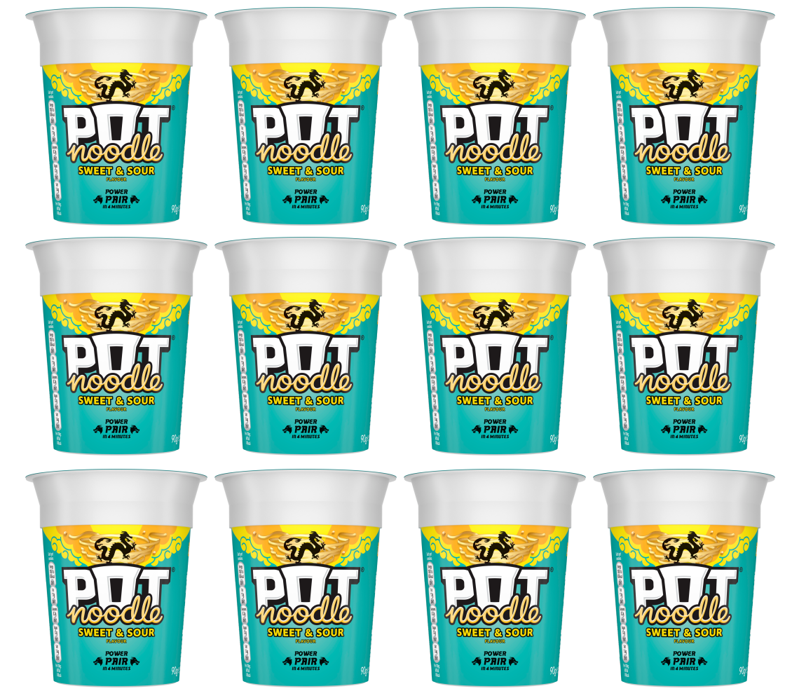 12 x Pot Noodle Chinese Sweet And Sour - 94G