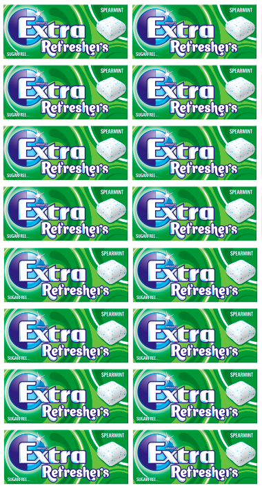16 x Extra Strawberry And Lemon Refreshers 7pcs - 7 PCE