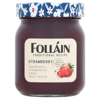 9 x Follain Traditional Recipe Strawberry Jam - 370G