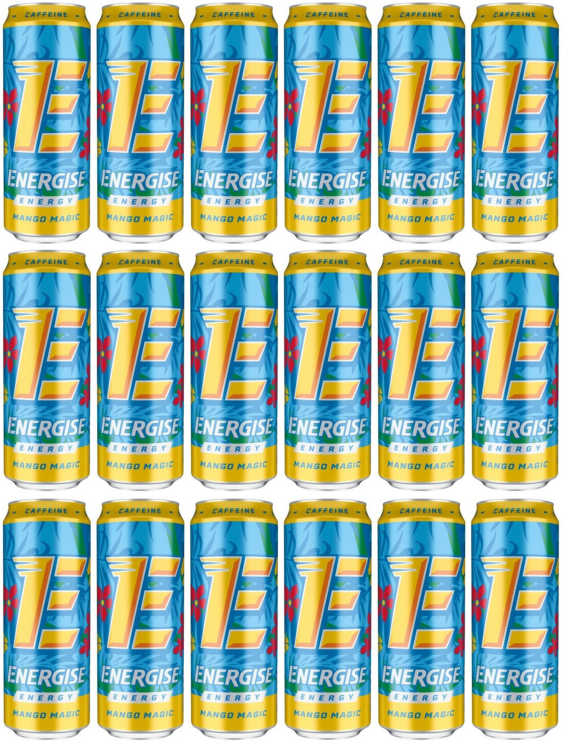 18 x Energise Energy Mango Magic Can 330Ml