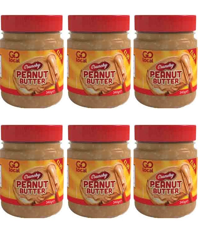 6 X Go Local Crunchy Peanut Butter - 340G