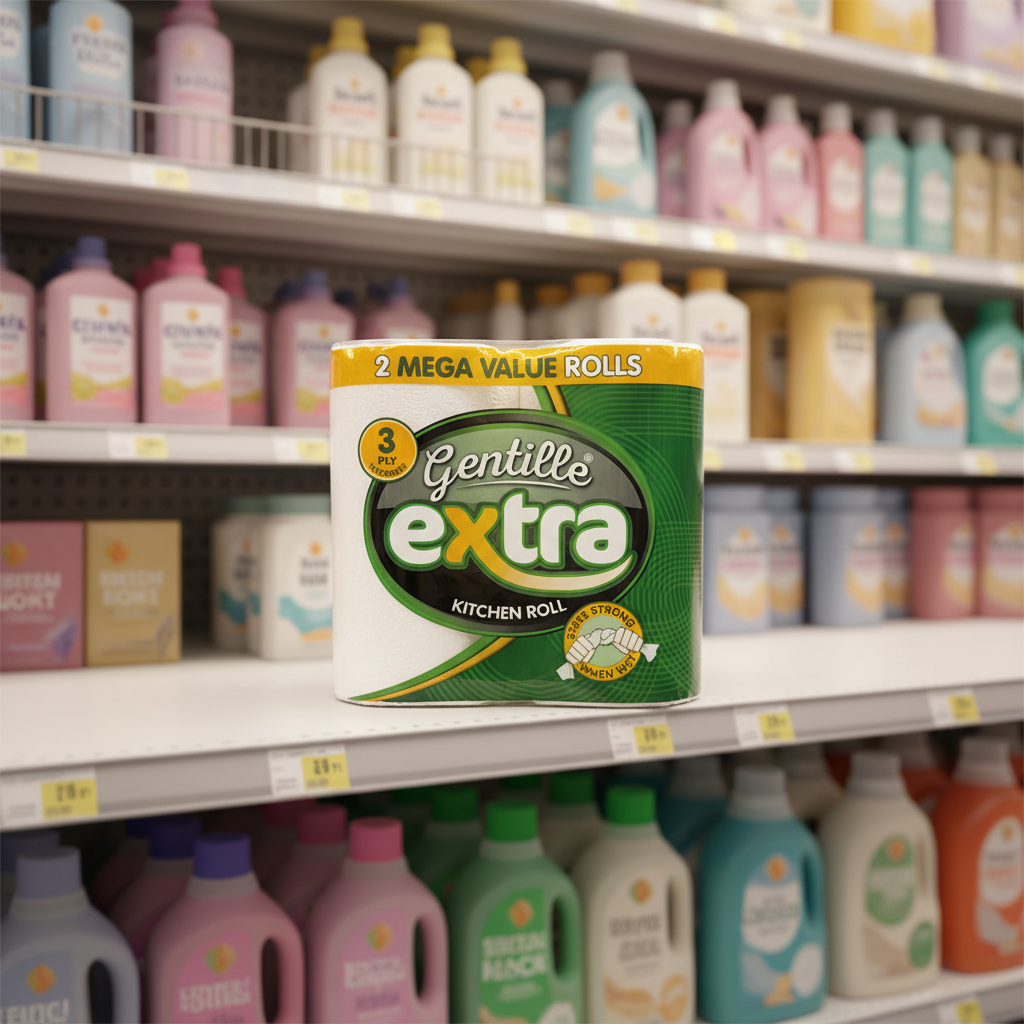 6 X Gentille Extra Kitchen Roll - 2 Pack
