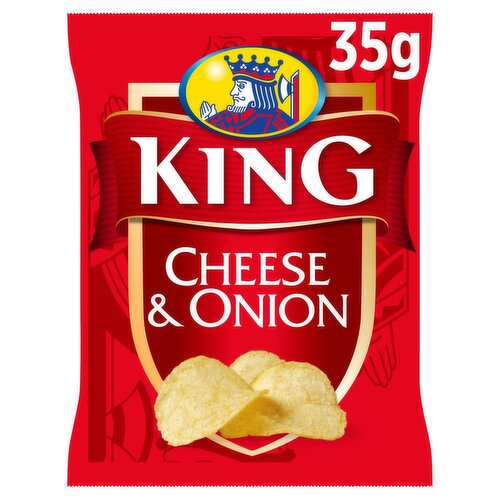 50 x King Cheese & Onion Flavour Potato Crisps 35G