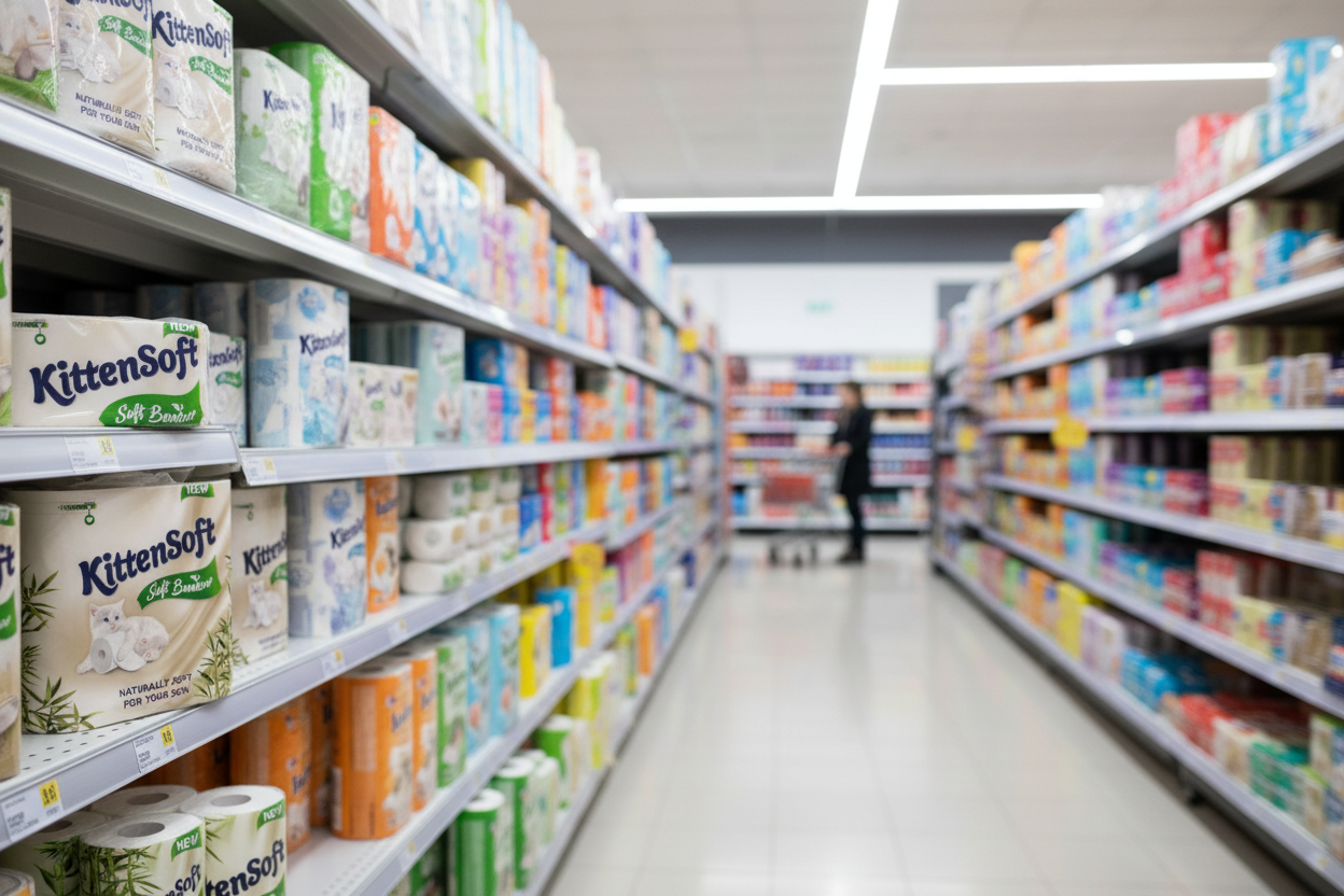 5 x Kittensoft Soft Bamboo 9 Toilet Rolls