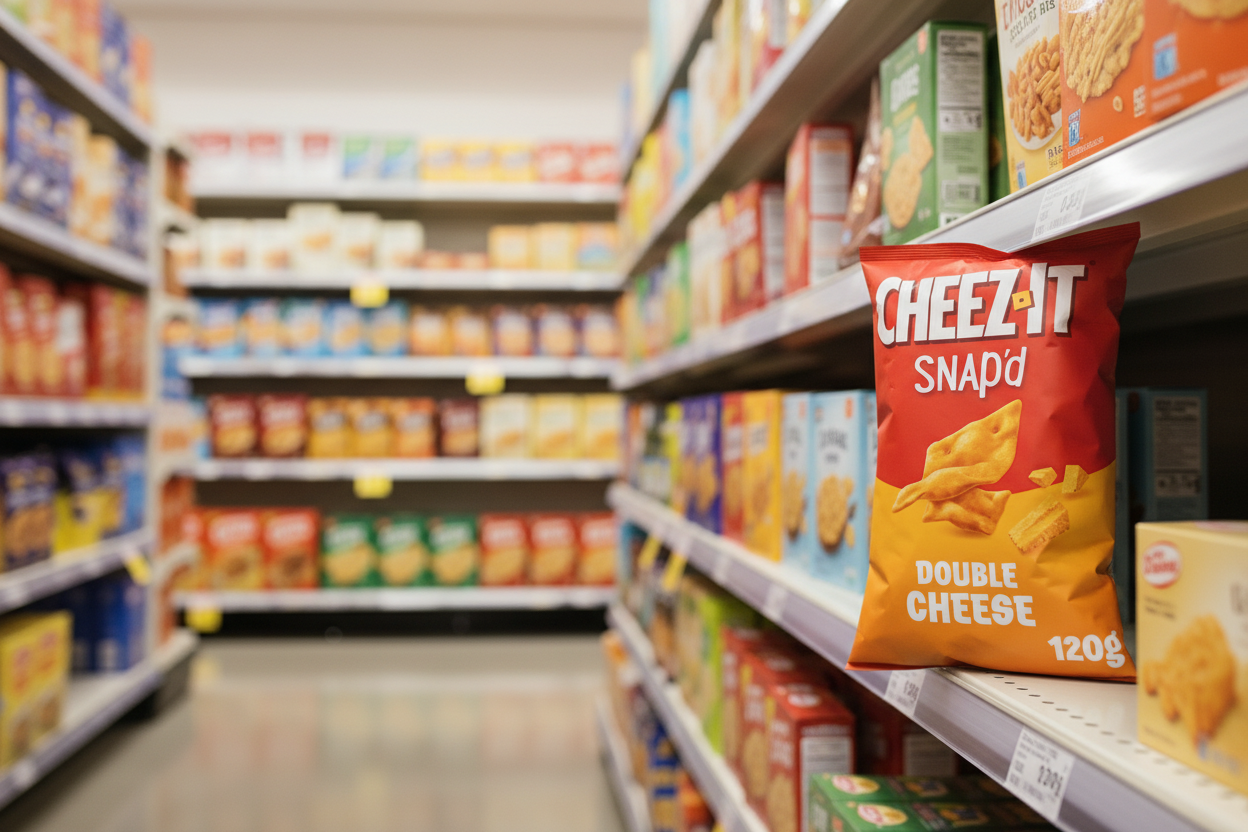 14 x Cheez-It Snap D Double Cheese Baked Snacks 120G