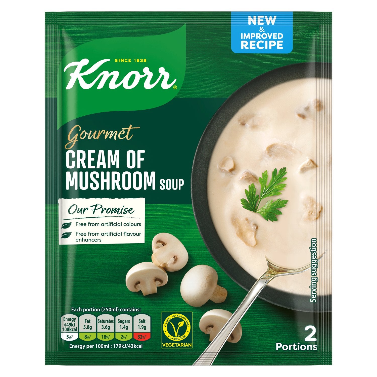 10 x Knorr Cream Of Mushroom Soup 48G