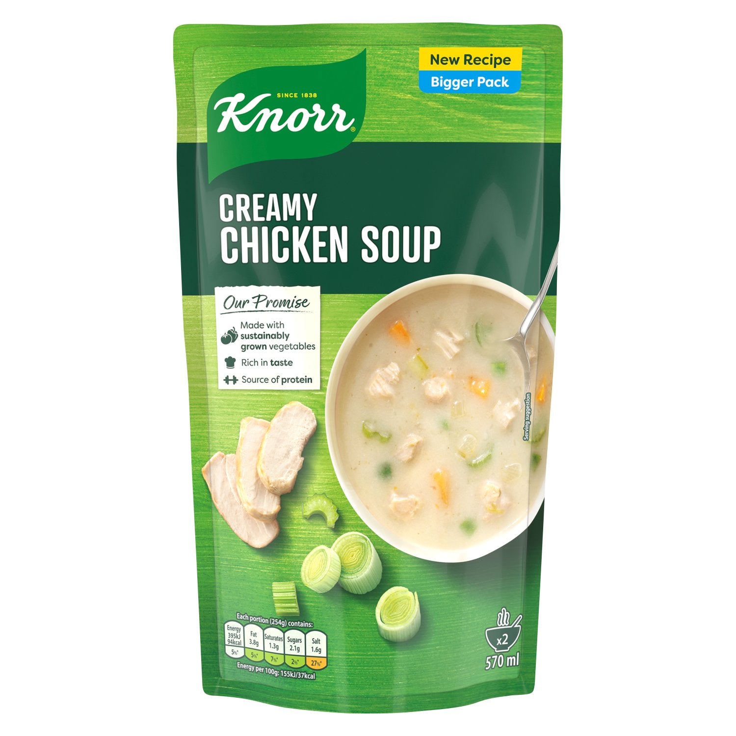 5 x Knorr Creamy Chicken Soup - 570MLS