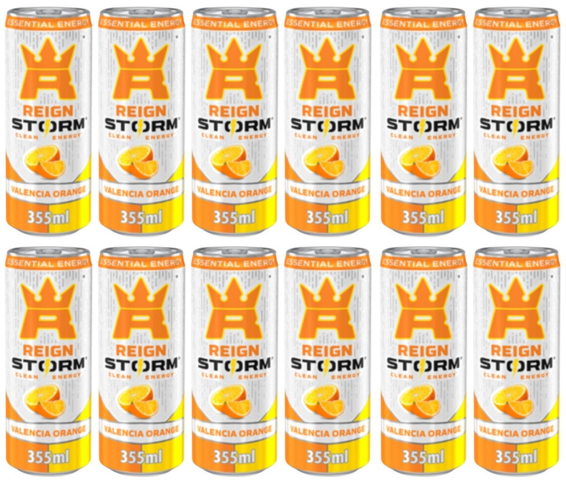 12 x Reign Storm Valencia Orange 355Ml