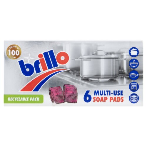 12 X Brillo Pads - 6 Pack