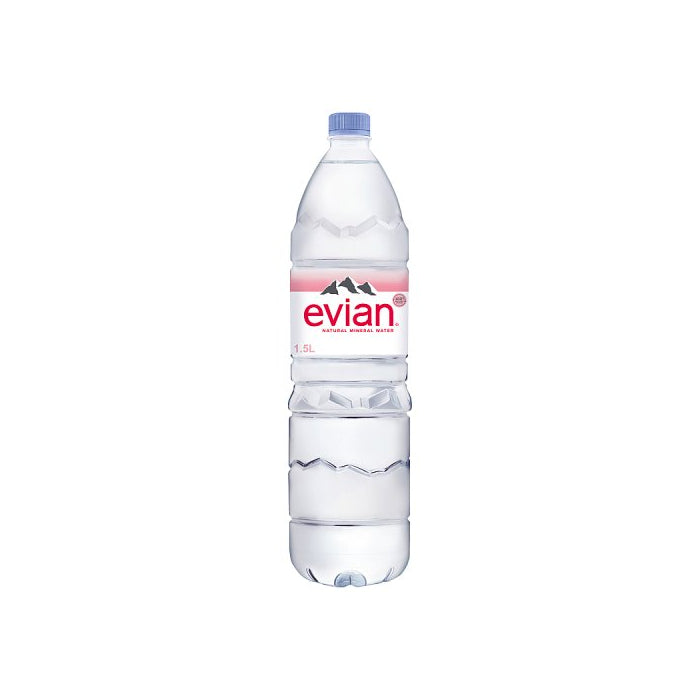 8 x Evian Natural Mineral Water 1.5L