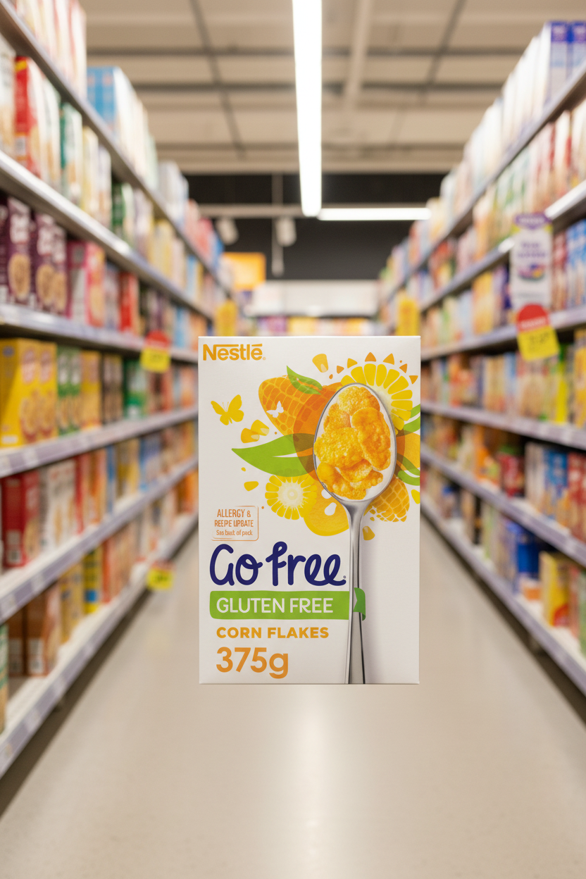 8 X Nestle Go Free Cornflakes 8 Case - 375G