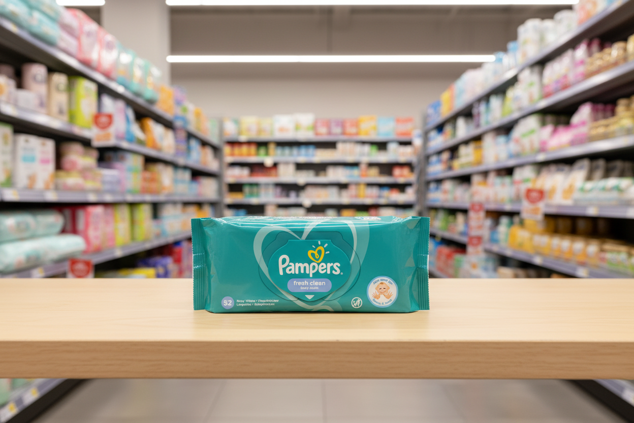 12 x Pampers Fresh Clean Baby Wipes 1 Pack = 52 Baby Wet Wipes
