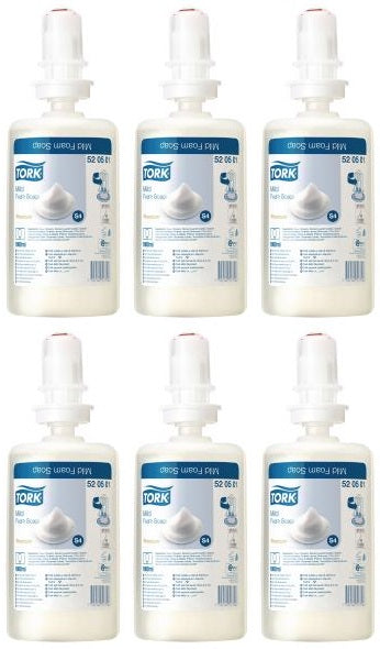 6 x Tork Mild Foam Soap S4 /520501