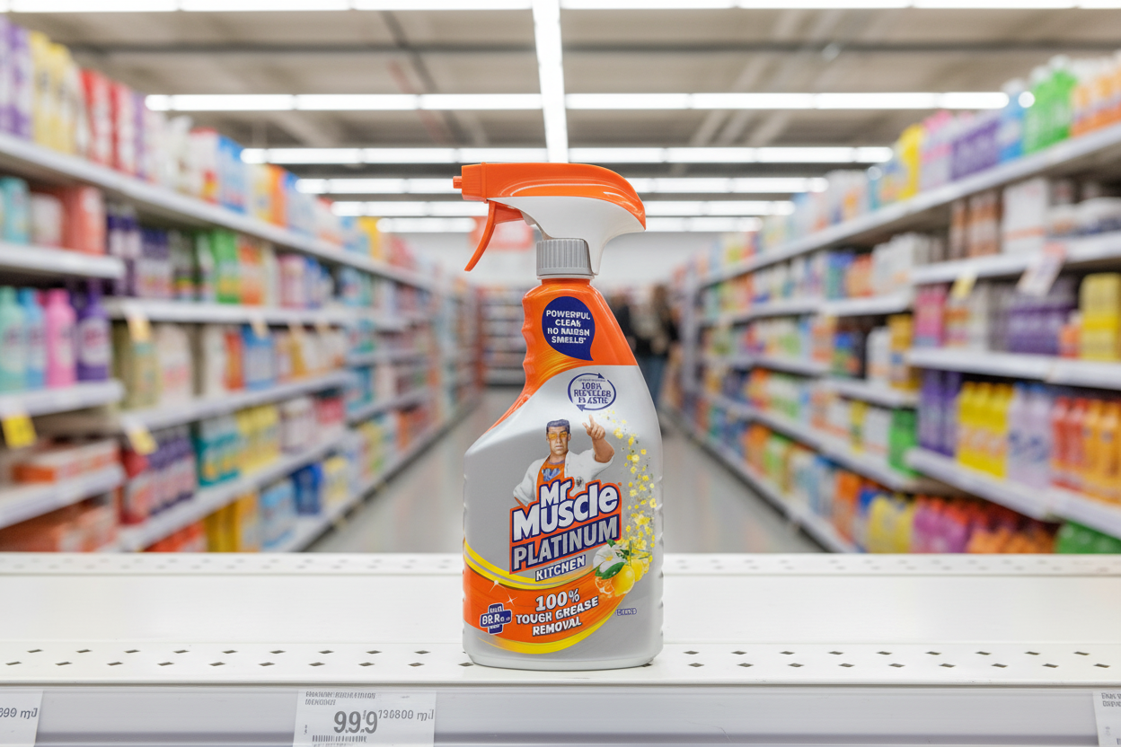 6 x Mr Muscle Platinum Antibacterial Kitchen Spray Citrus 750Ml