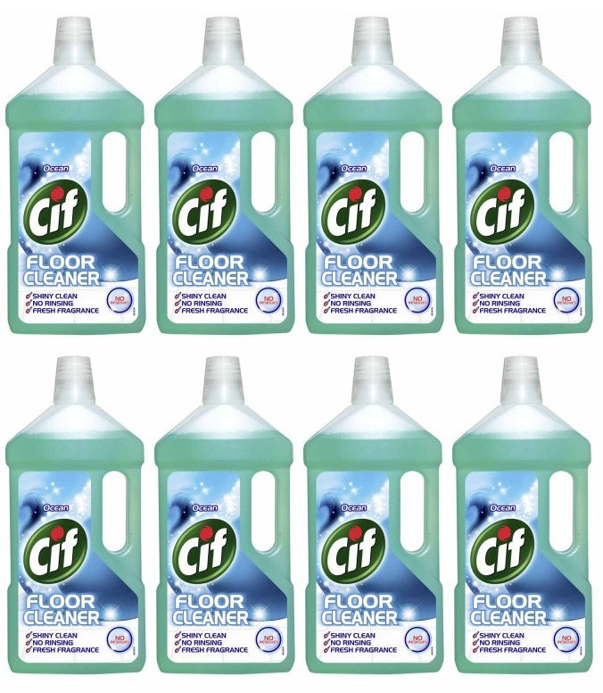 8 x Cif Floor Cleaner Ocean 950 Ml