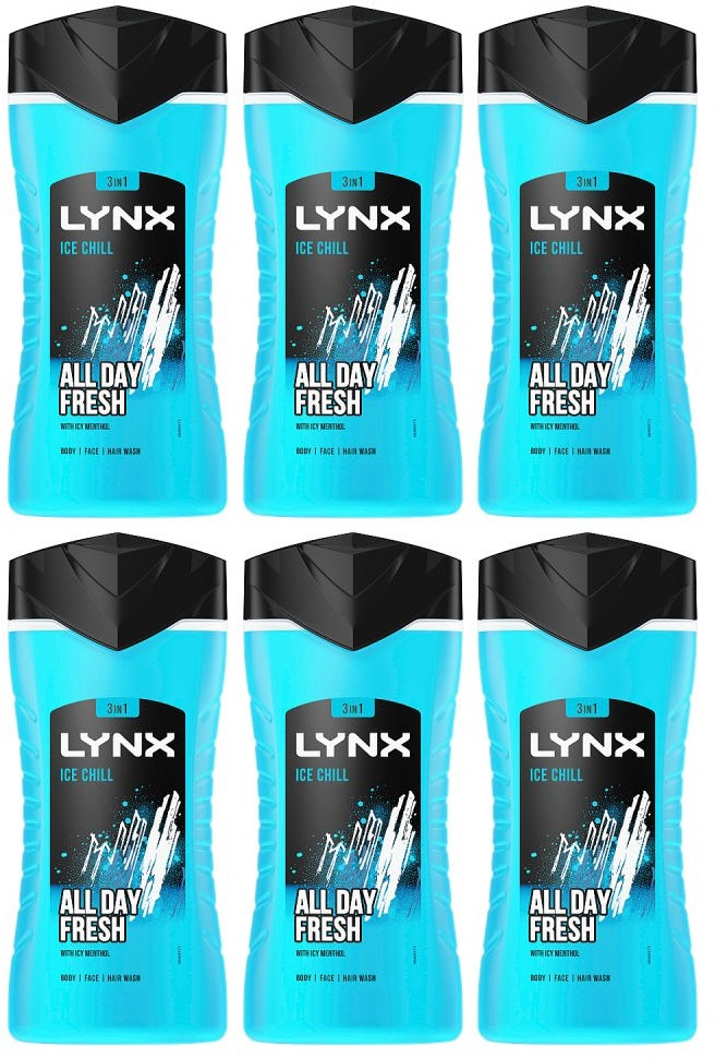 6 x Lynx Lynx Ice Chill Shower Gel Ice Chill 225 Ml