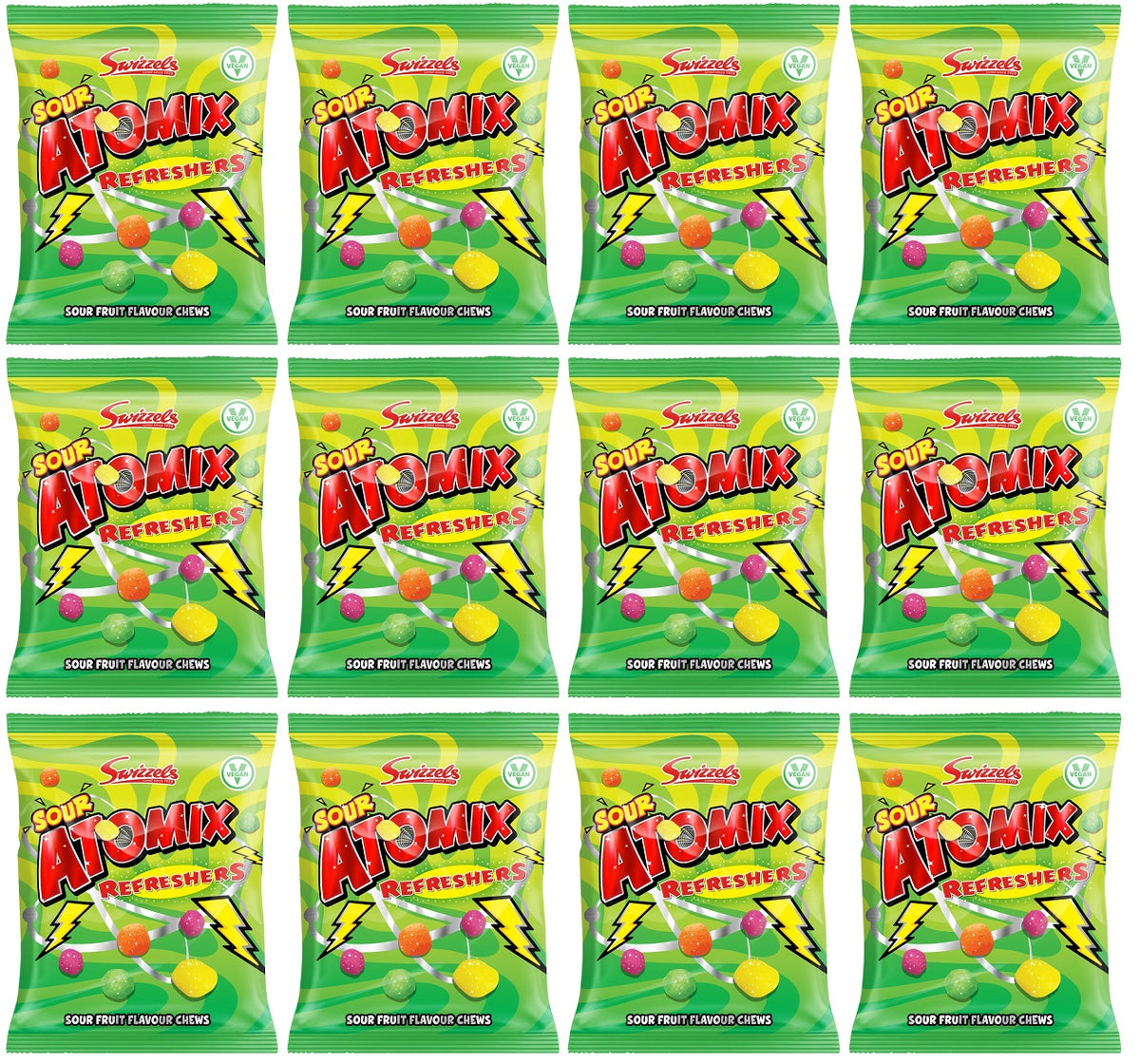 12 X Swizzels Atomix Refreshers - 110Gm