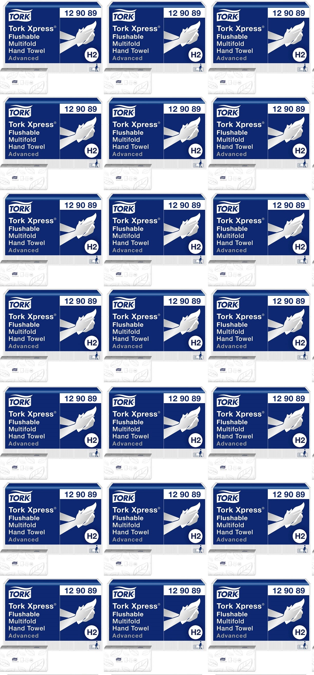 21 x Tork Xpress Flushable Multifold Hand Towel - H2/129089