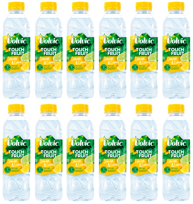 12 x Volvic Tof Lemon & Lime Original 500Ml