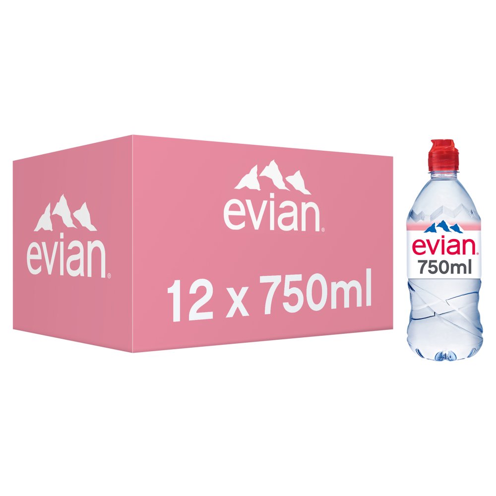 12 x Evian Natural Mineral Water 75Cl