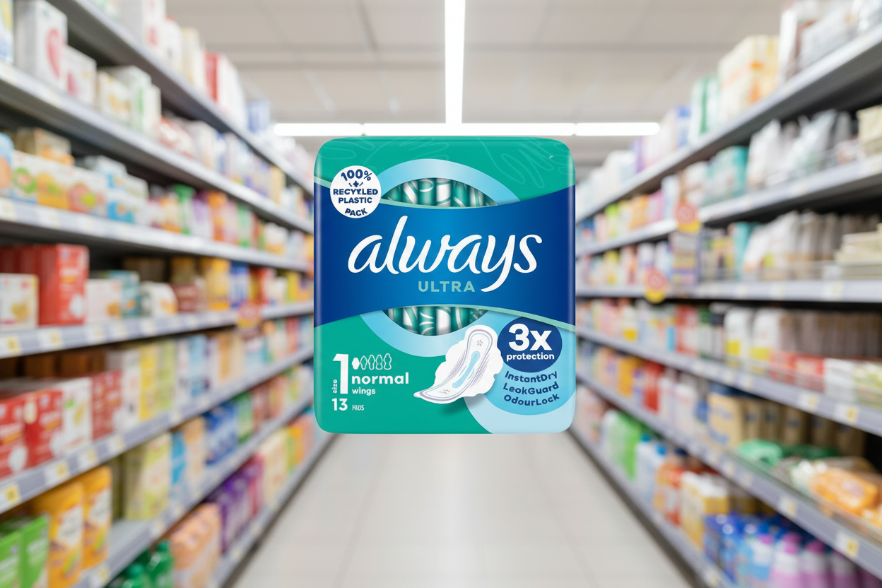 16 x Always Ultra Day Sanitary Towels Normal (Size 1) Wings 13 Pads