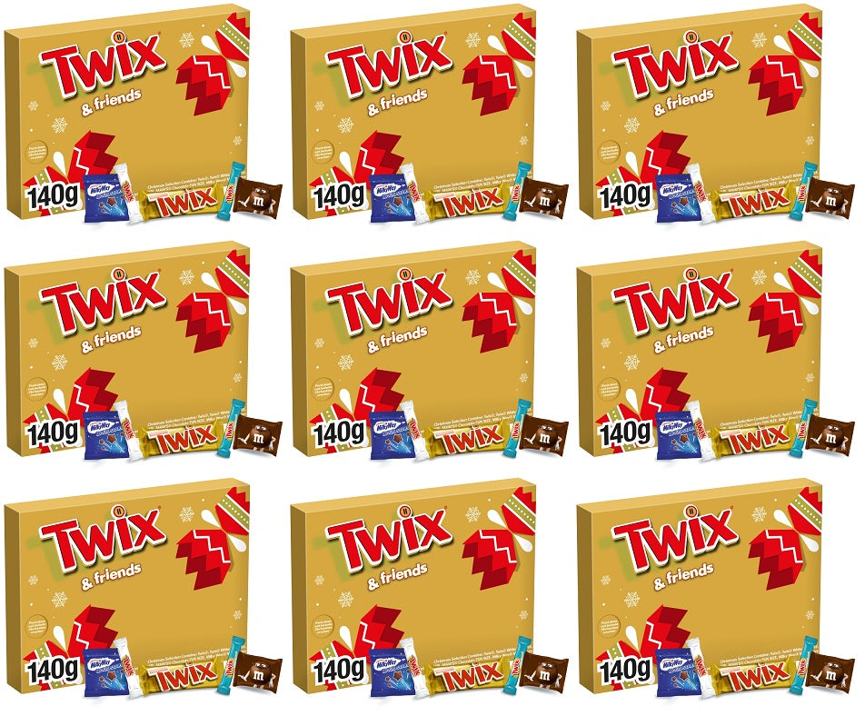 9 x Twix & Friends Medium Selection Box - 140GM