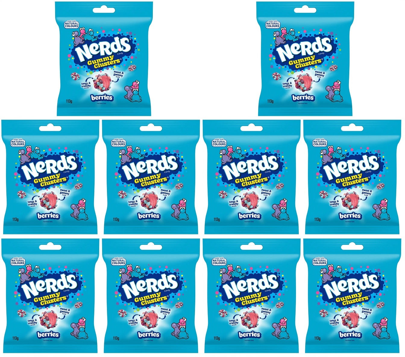 10 x Nerds Clusters Share Berries - 113GM