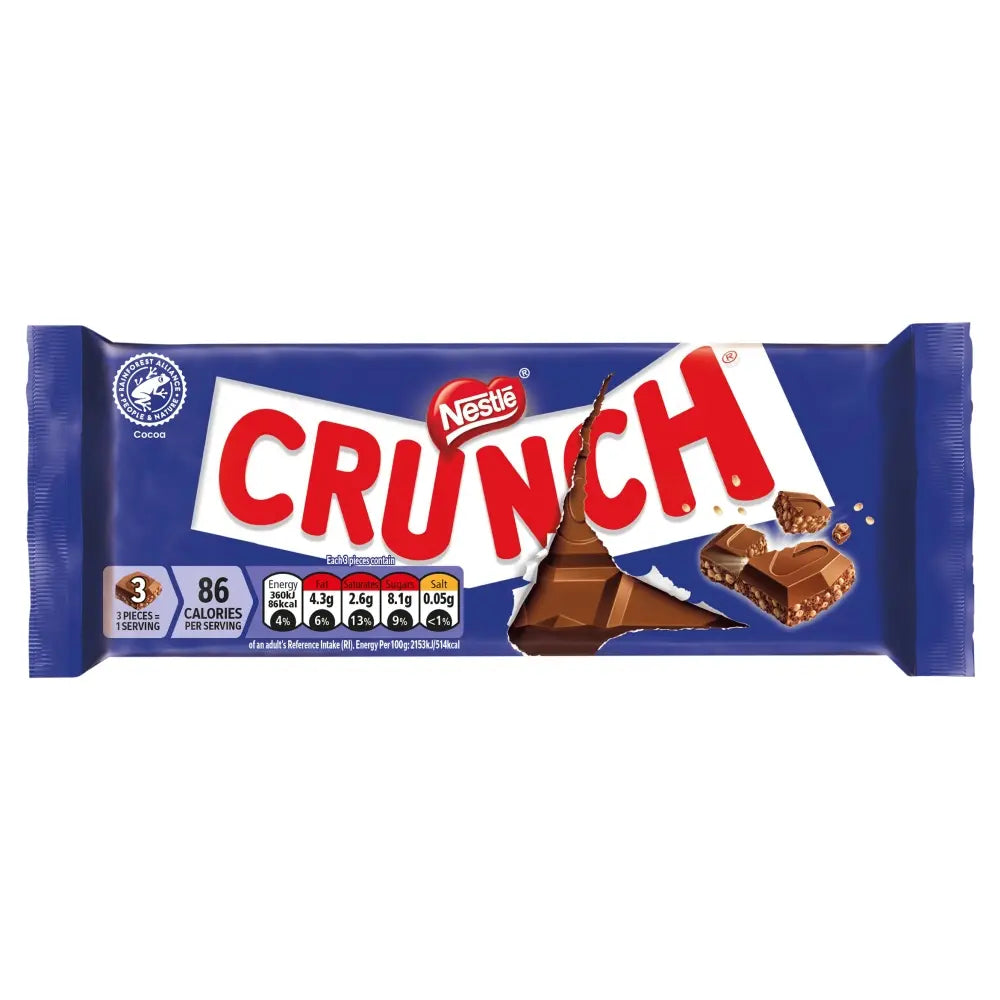 20 x Nestle Crunch Milk Large Bar - 100GM