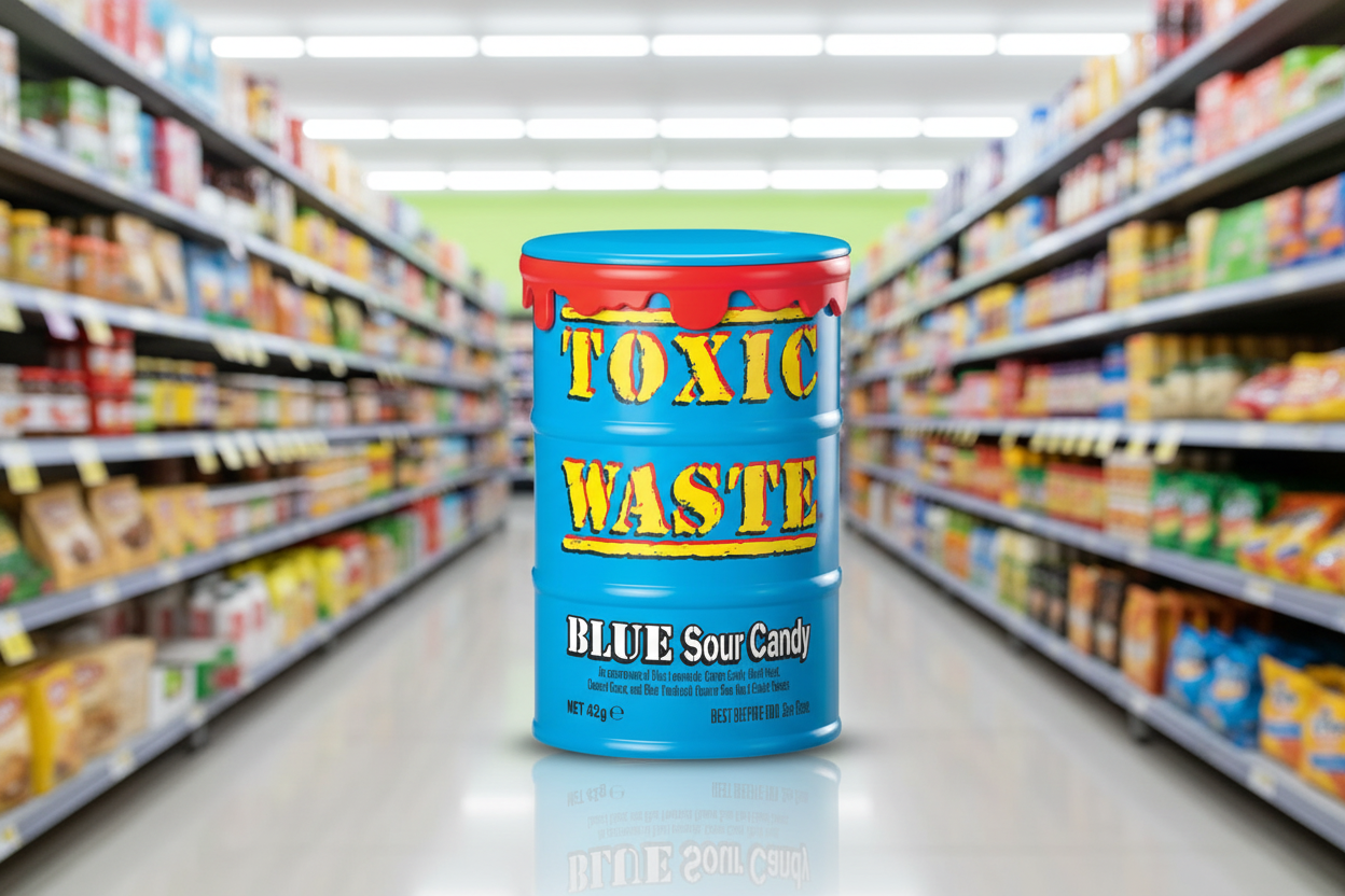 12 x Toxic Waste Blue Drum Candy - 42GM