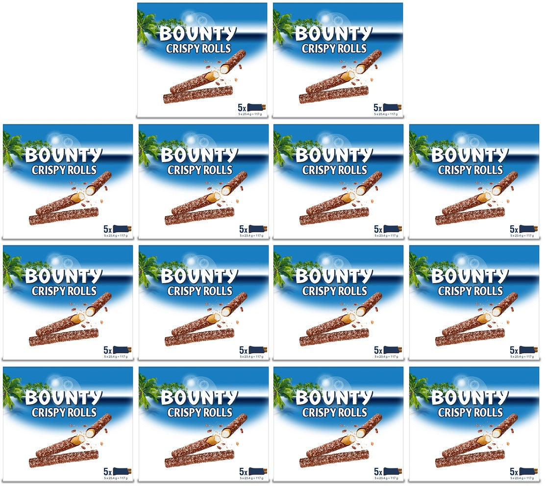 14 x Bounty Crispy Rolls 5pk - 117GM