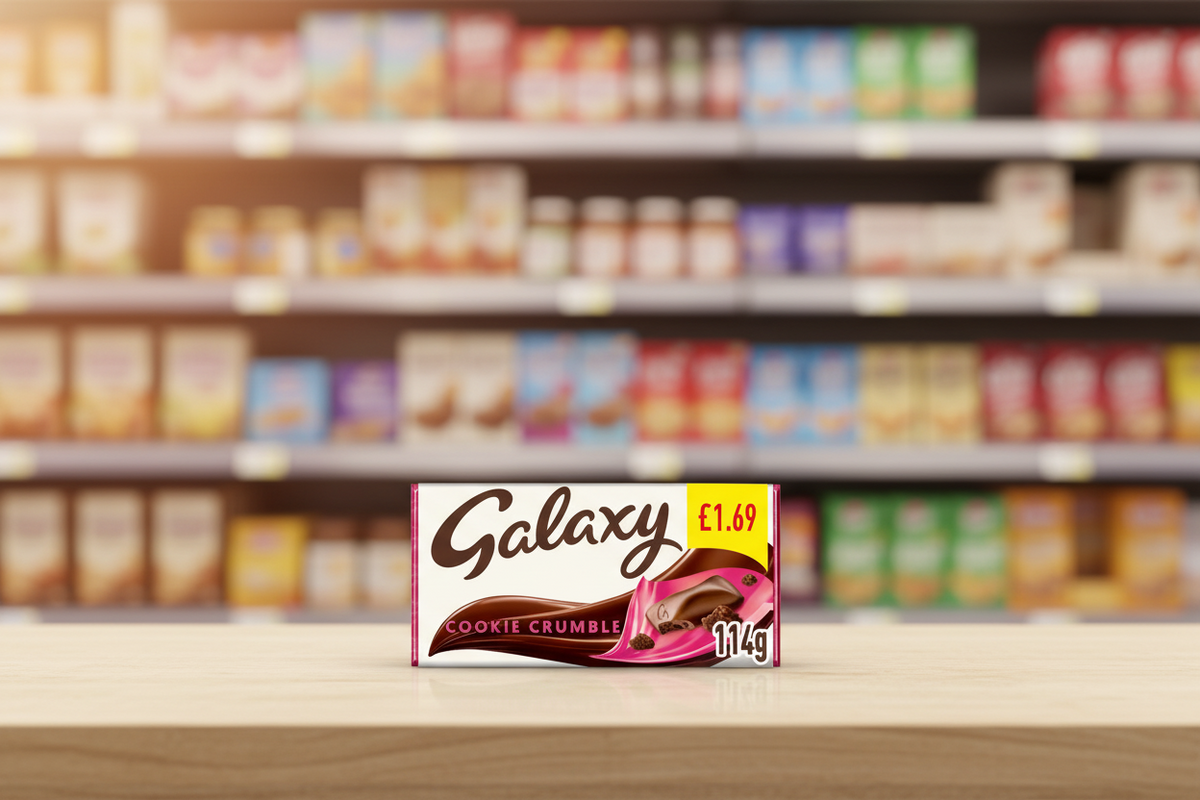 24 X Galaxy Chocolate Cookie Crumble Block Bar - 114Gm