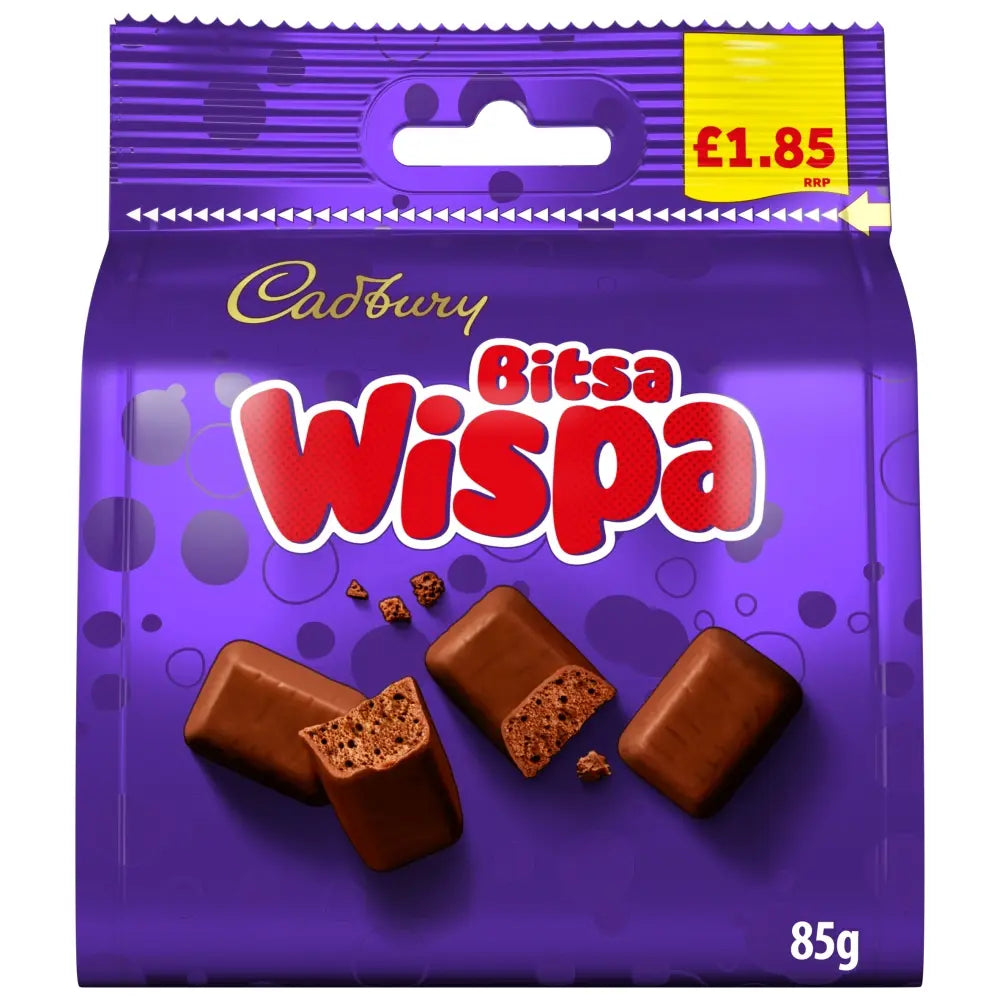 10 x Cadbury Bitsa Wispa - 85GM