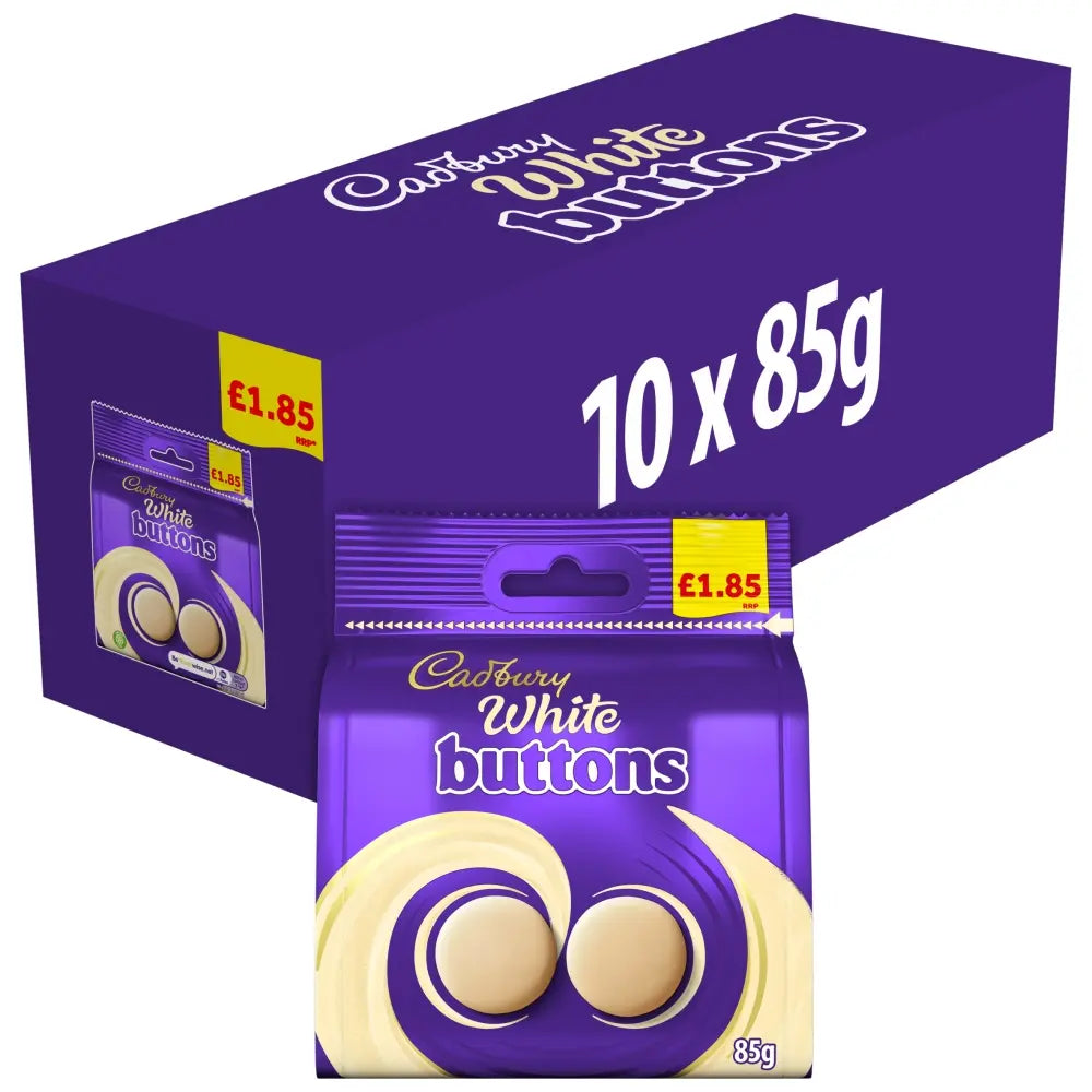 10 x Cadbury White Buttons - 85GM