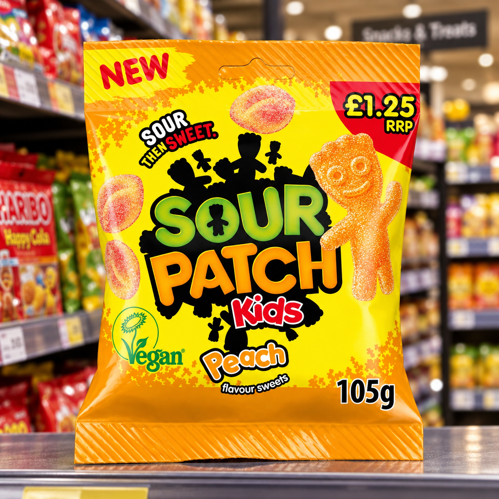 10 X Sour Patch Peach Rings - 105Gm
