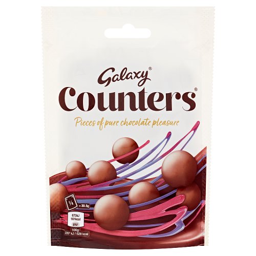 15 x Galaxy Counters Milk Chocolate Buttons Pouch Bag 122G