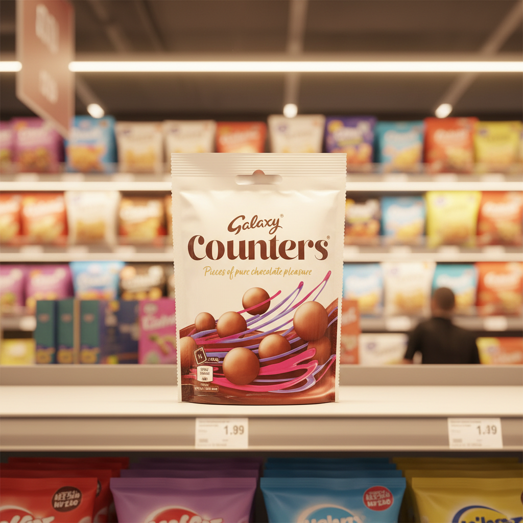 15 x Galaxy Counters Milk Chocolate Buttons Pouch Bag 122G