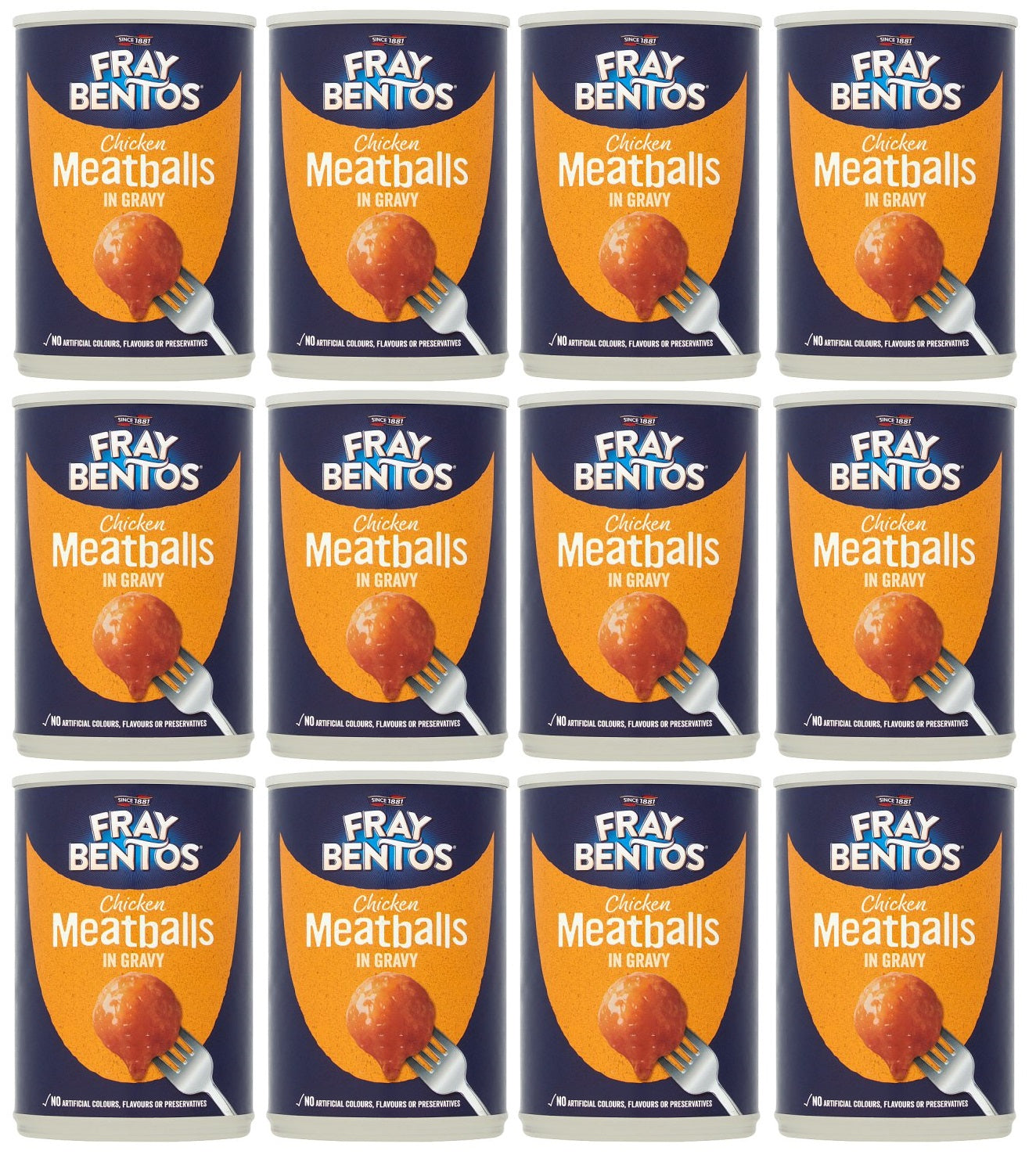 12 x Fray Bentos Chicken Meatballs In Gravy 380G