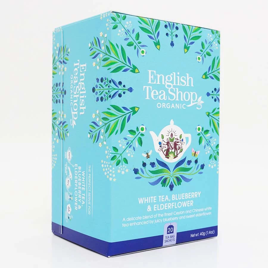 6 x English Tea Shop White Tea Blueberry Elderflower - 20Bags