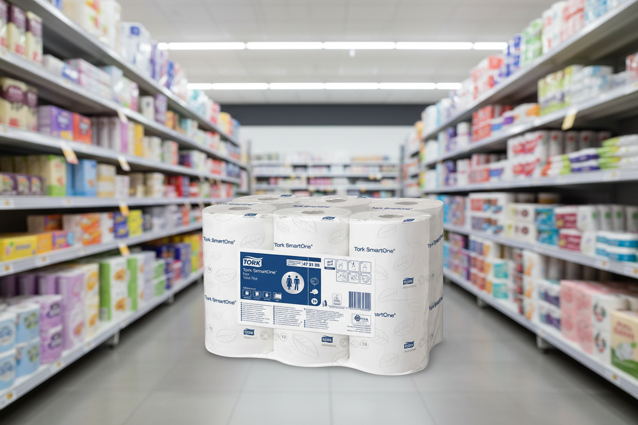 Tork Smart One® Mini Toilet Roll, 2Ply, 112M 12472193