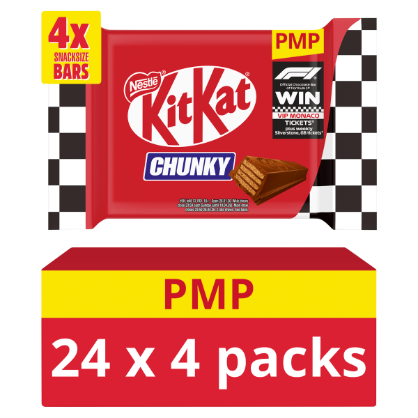 24 X Kit Kat Chunky Milk 4Pk - 3X41.5Gm